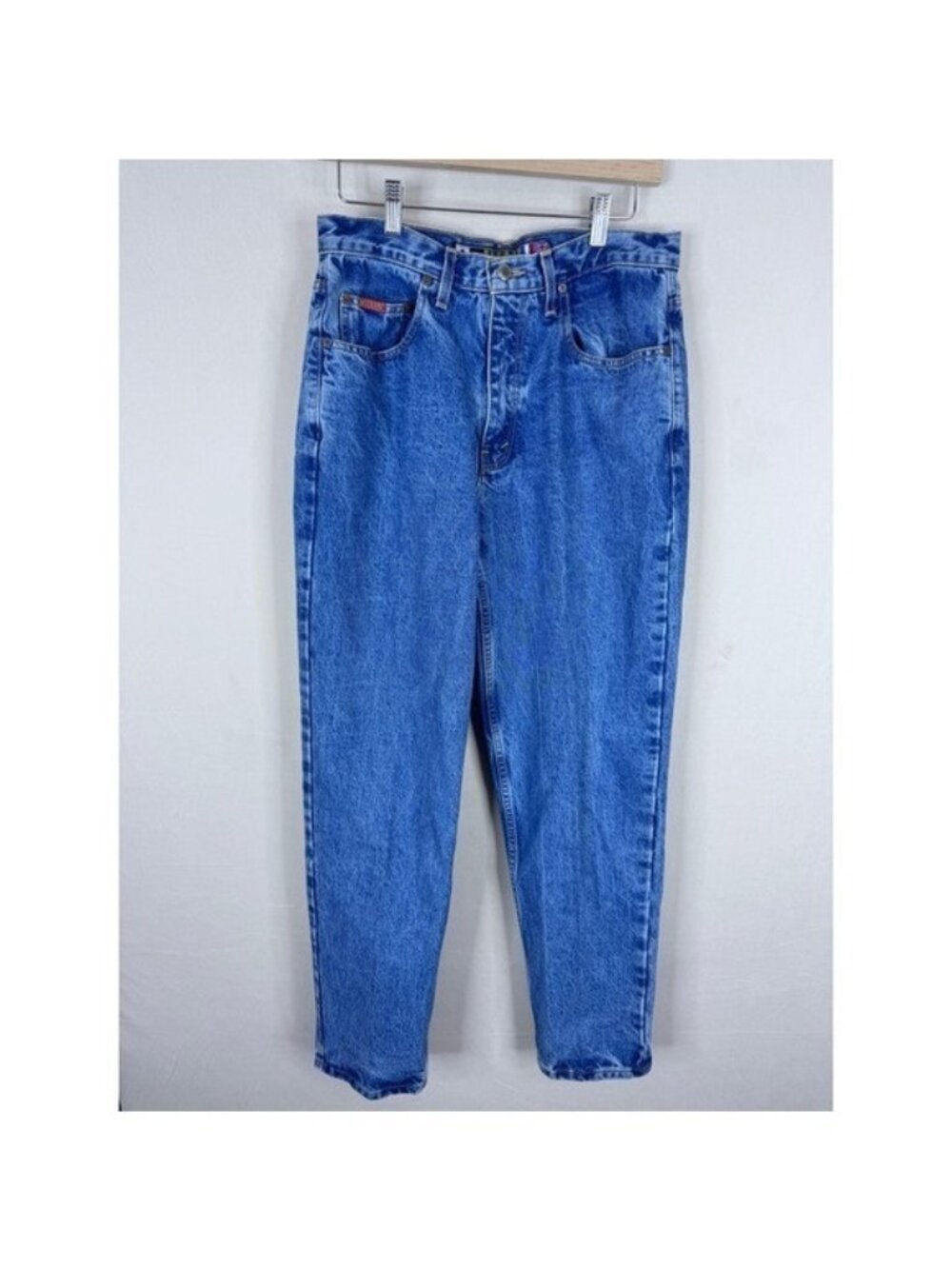 Vintage 90s Ikeda High Waisted Mom Tapered Leg Jeans Blue Denim Canada 31X32